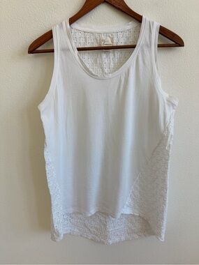 Andrea Jovine White Lace-Back Tank Top